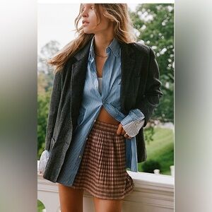 BDG Urban Outfitters UO Pennie pink rose Pleated Mini Skirt size large brand new